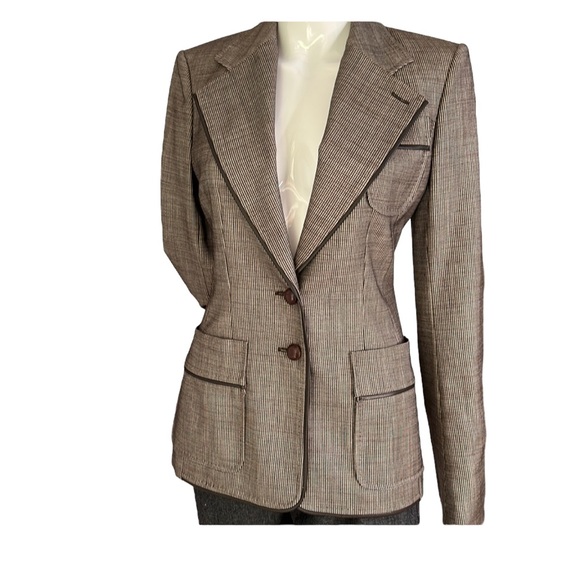 YVES SAINT LAURENT vintage 2PCS brown wool suit, FR36….REDUCED - Picture 3 of 16